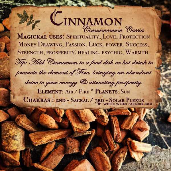 CINNAMON CHIPS APOTHECARY. Dried Herbs. For Prosperity, Money Drawing & Strength. White Witch Parlour