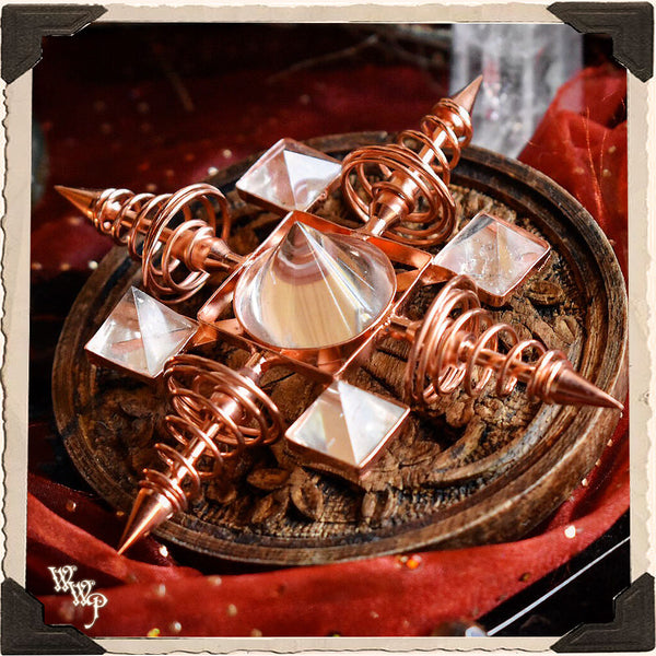 COPPER & QUARTZ CRYSTAL ENERGY GENERATOR. For Reiki Healing & Manifestation. White Witch Parlour