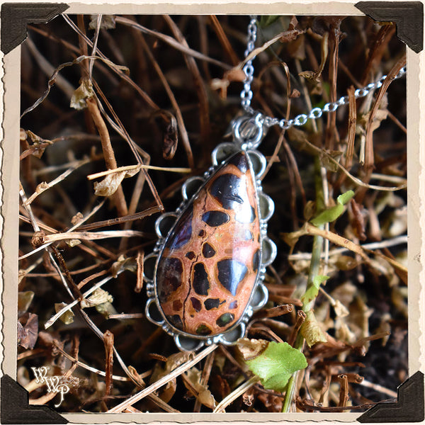 LIMITED EDITION : BAUXITE NECKLACE. For Strength & Protection. Sterling Silver.