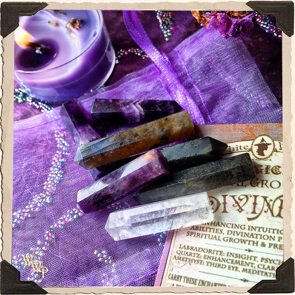 DIVINER Crystal Grid Set. For Third Eye Awakening, Intuition & Psychic Awareness. White Witch Parlour