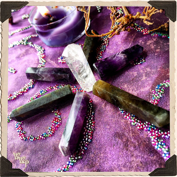 DIVINER Crystal Grid Set. For Third Eye Awakening, Intuition & Psychic Awareness. White Witch Parlour