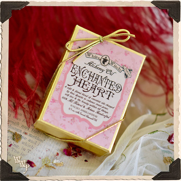 ENCHANTED HEART 1/7oz. All Natural Alchemy OIL. For True Love, Heart Opening & Vibrant Beauty. White Witch Parlour