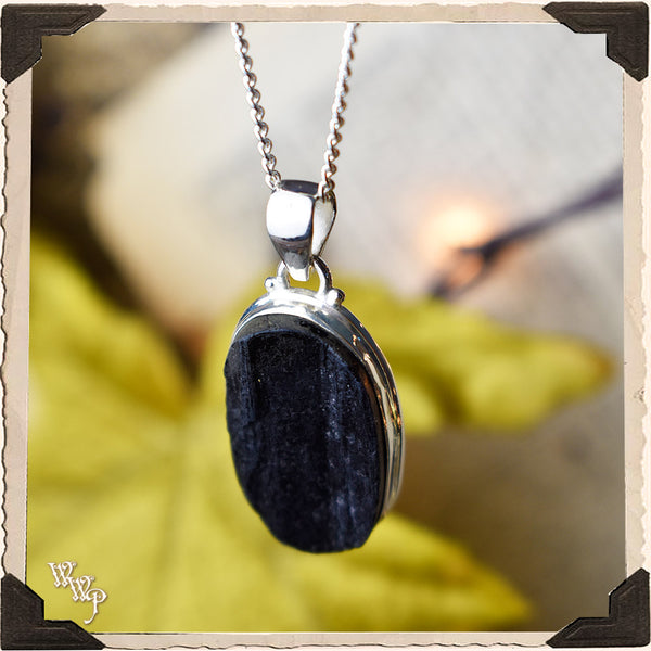 LIMITED EDITION: BLACK TOURMALINE NECKLACE. Crystal Talisman for Witchcraft & Spiritual Protection White Witch Parlour