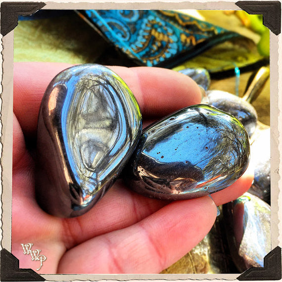 HEMATITE TUMBLED CRYSTAL For Balance, Emotional Stability & Grounding. White Witch Parlour