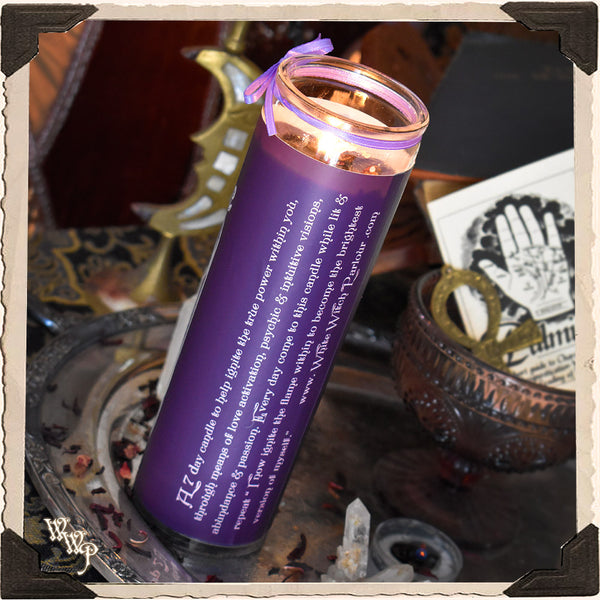 IGNITE YOUR INNER FLAME 7 DAY CANDLE. For Inspiration & Lighting Up Your Soul White Witch Parlour