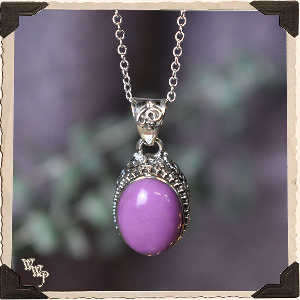 LIMITED EDITION : PURPLE PHOSPHOSIDERITE NECKALCE For Harmony, Spiritual Awareness & Self Love. White Witch Parlour