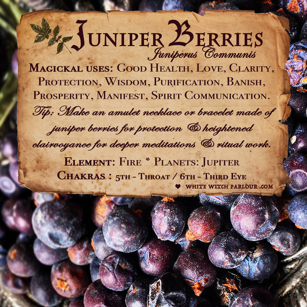 JUNIPER BERRY APOTHECARY. Dried Herbs. For Good Health, Protection & Spirit Communication. White Witch Parlour