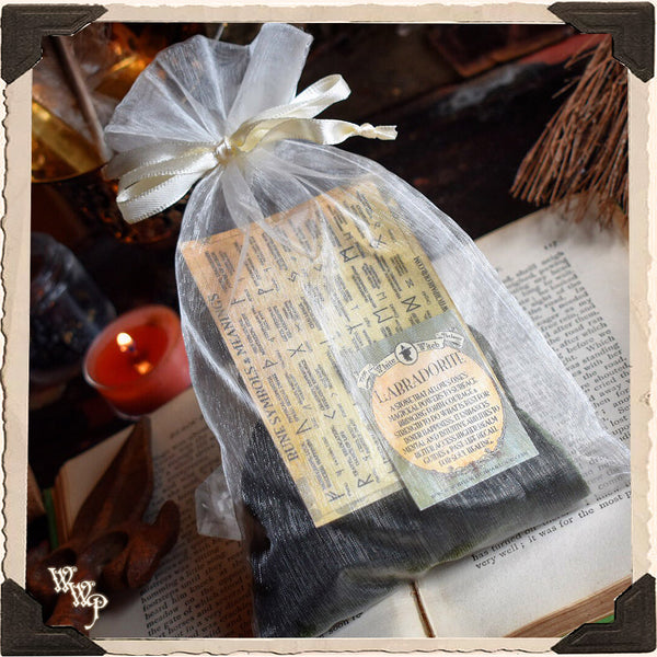 LABRADORITE CRYSTAL MAGICK RUNE SET. For Divination & Fortune Telling White Witch Parlour