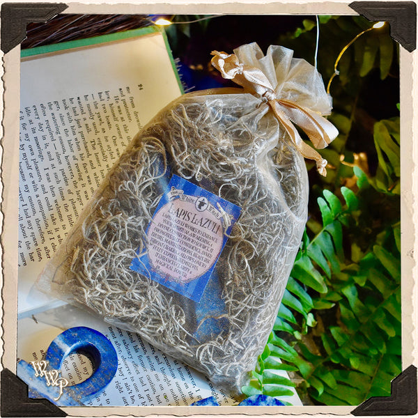 LAPIS LAZULI ANKH. Gemstone Carving Altar Statue. For Cosmic Awareness & Spiritual Awakenings White Witch Parlour