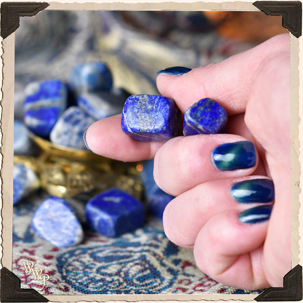 LAPIS LAZULI TUMBLED CRYSTAL. For Cosmic Awareness & Spiritual Awakening