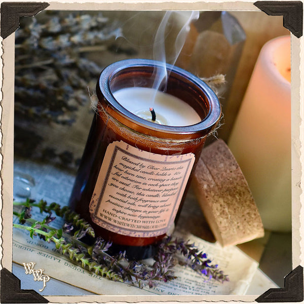 LAVENDER CANDLE APOTHECARY 5oz. For Meditation, Sleep & Divination. White Witch Parlour