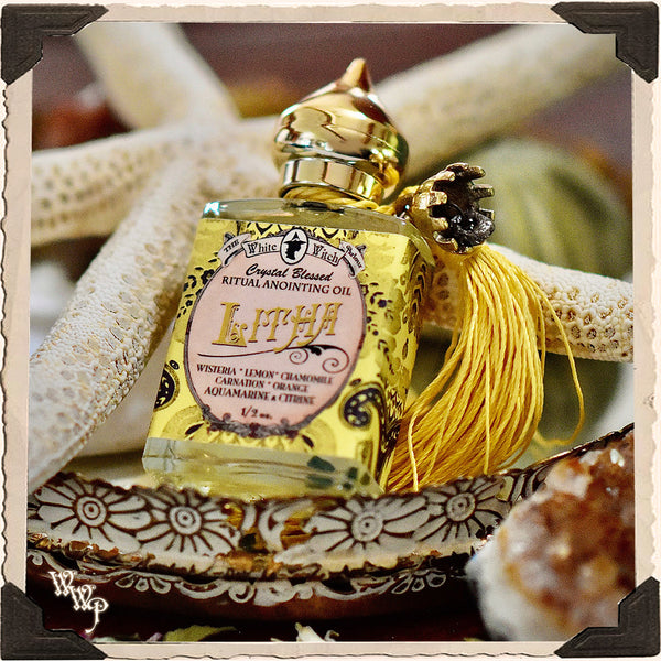 LITHA 1/2oz. Alchemy RITUAL OIL. Summer Solstice. For Light Celebration & Sun Worship. White Witch Parlour