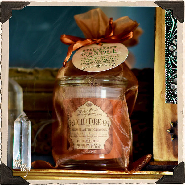 LUCID DREAM Elixir Apothecary CANDLE 7oz. For Dreamwork & Subconscious Awakening.