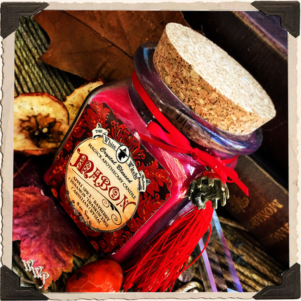 MABON APOTHECARY CANDLE 8oz. Autumn Equinox. For Thanksgiving, Harvest & Prosperity. White Witch Parlour