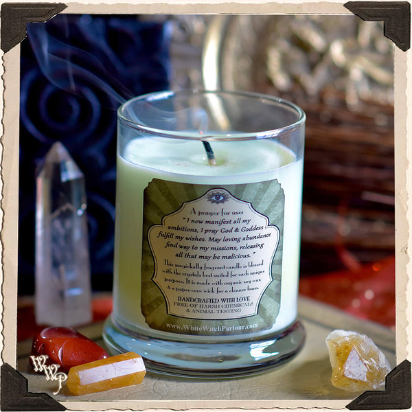 MANIFEST Elixir Apothecary CANDLE 7oz. For Enhancing Magick, Spells, Wishes & Manifestation Power. White Witch Parlour
