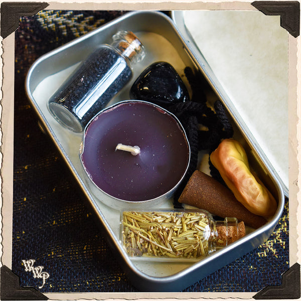 MINI PROTECTION TRAVEL ALTAR. For Energy Shielding, Empaths & Aura Strengthening. White Witch Parlour