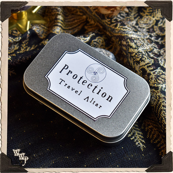 MINI PROTECTION TRAVEL ALTAR. For Energy Shielding, Empaths & Aura Strengthening. White Witch Parlour