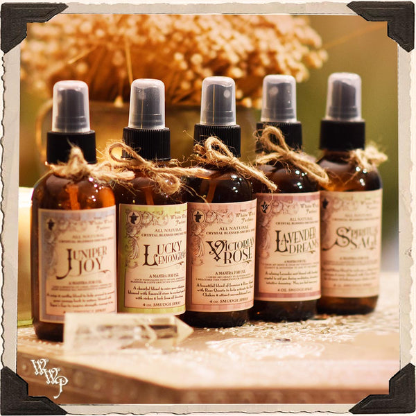 JUNIPER JOY 4oz. All Natural Ritual Smudge Spray. For Lifting Low Energy & Renewal. White Witch Parlour