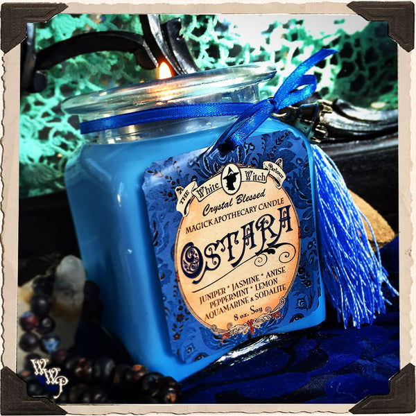 OSTARA APOTHECARY CANDLE 8oz. Spring Equinox. For New Beginnings & Growth. White Witch Parlour