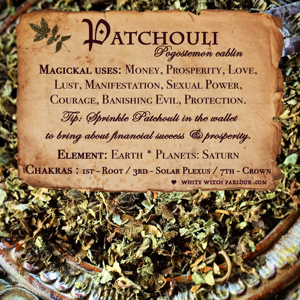 PATCHOULI APOTHECARY. Dried Herbs.  For Money, Prosperity, Lust & Manifestation.