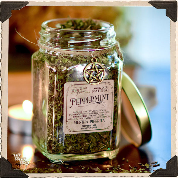 PEPPERMINT APOTHECARY. Dried Herbs. For Money Drawing & Raising Vibrations. White Witch Parlour