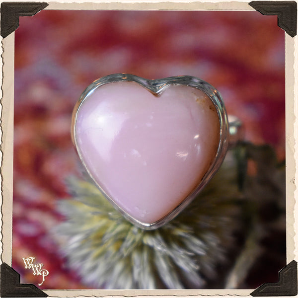 LIMITED EDITION : PINK OPAL HEART RING. For Love, Compassion & Emotions.