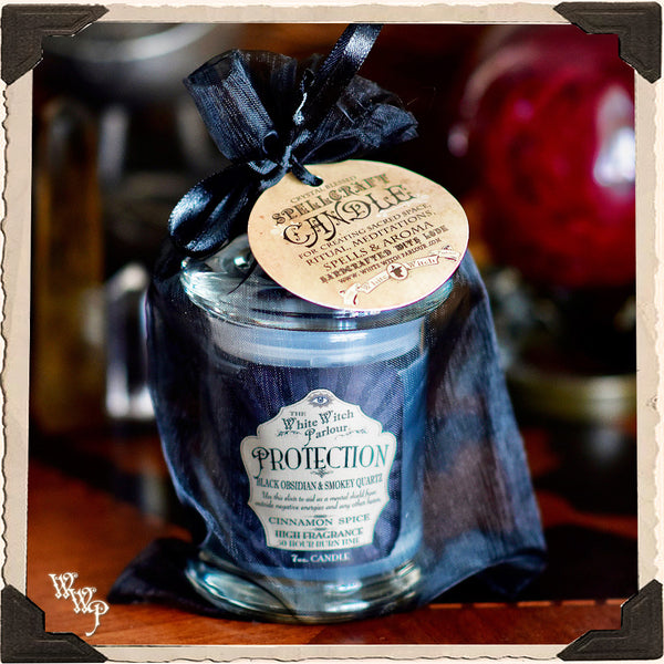 PROTECTION Elixir Apothecary CANDLE 7oz. For Ceremony, Aura Protection, Psychic Attacks. White Witch Parlour