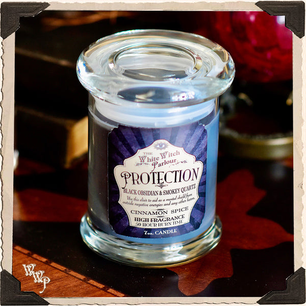 PROTECTION Elixir Apothecary CANDLE 7oz. For Ceremony, Aura Protection, Psychic Attacks. White Witch Parlour