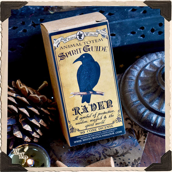 RAVEN CONE INCENSE. Animal Totem for Insight, Magick, Protection & Creation. White Witch Parlour