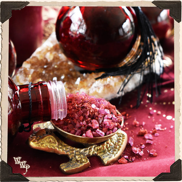 LIMITED STOCK * PASSION SALT. Blessed Witch Bottle For Sensuality & Empowerment. White Witch Parlour