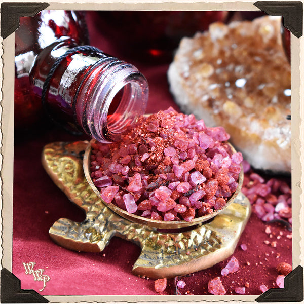 LIMITED STOCK * PASSION SALT. Blessed Witch Bottle For Sensuality & Empowerment. White Witch Parlour