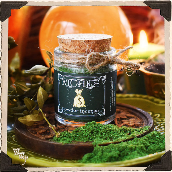 ' RICHES ' POWDER INCENSE. For Money Drawing, Financial Attraction & Business Growth.