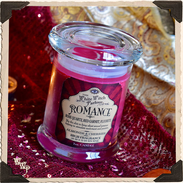 ROMANCE Elixir Apothecary CANDLE 7oz. For Passion, Seduction & Kundalini. White Witch Parlour