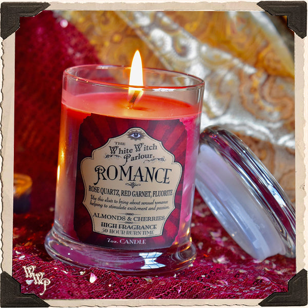 ROMANCE Elixir Apothecary CANDLE 7oz. For Passion, Seduction & Kundalini. White Witch Parlour