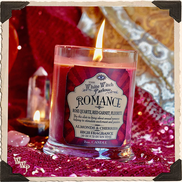 ROMANCE Elixir Apothecary CANDLE 7oz. For Passion, Seduction & Kundalini. White Witch Parlour