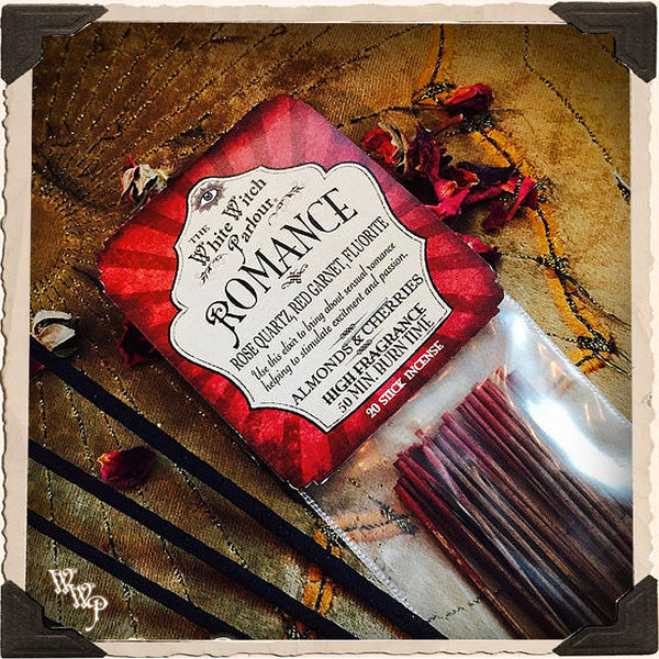 ROMANCE INCENSE. 20 Stick Pack. For Passion, Seduction & Kundalini. White Witch Parlour