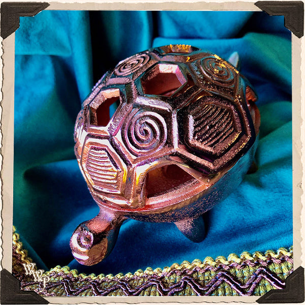 BRASS TURTLE. Altar Decor For Earth Connection, Slowing down & Determination. White Witch Parlour