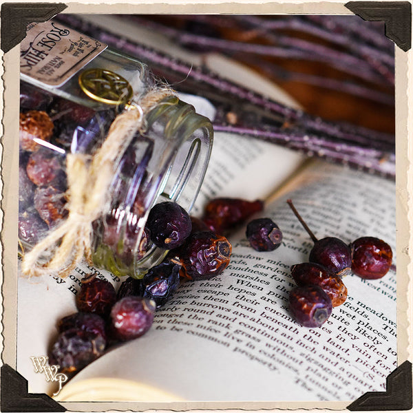 ROSE HIPS APOTHECARY. Dried Herbs. For Love, Friendships & Psychic Powers. White Witch Parlour