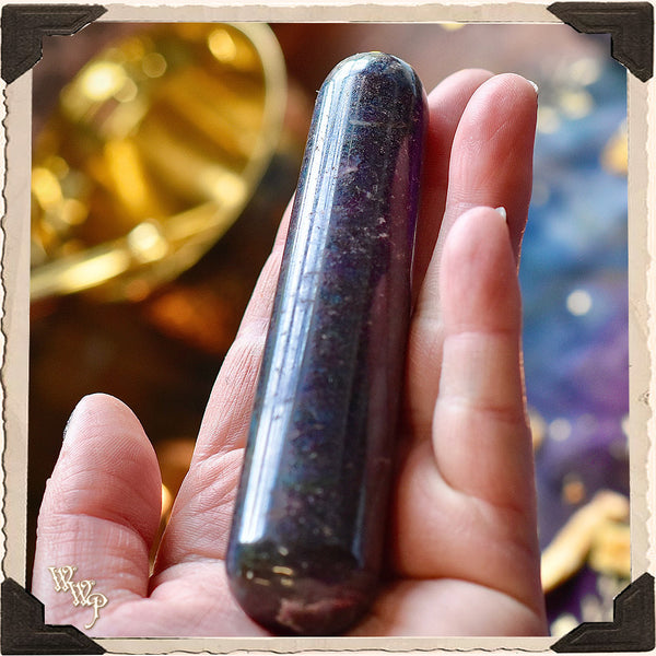 RUBY KYANITE MASSAGE WAND Crystal. For Passion, Bliss & Life Force Energy.
