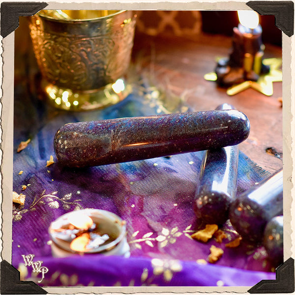 RUBY KYANITE MASSAGE WAND Crystal. For Passion, Bliss & Life Force Energy.