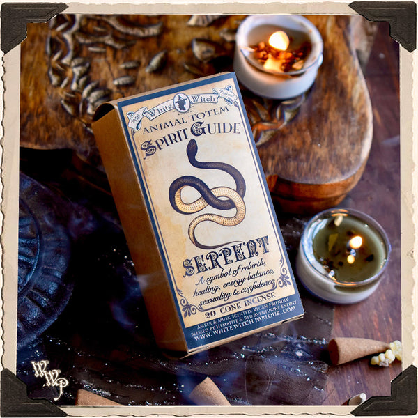 SERPENT CONE INCENSE. Animal Totem for Rebirth, Healing & Sexuality. White Witch Parlour