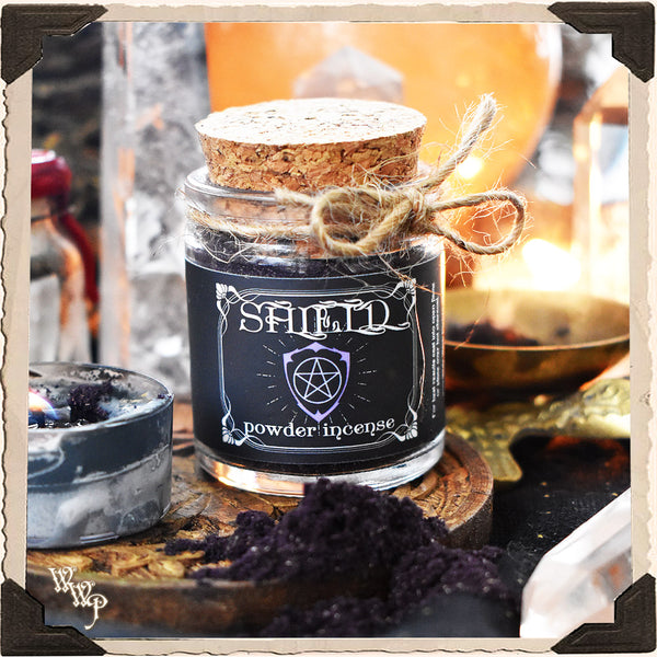 'SHIELD' POWDER INCENSE. For Psychic Protection, Witchcraft, Banishment & Empaths.