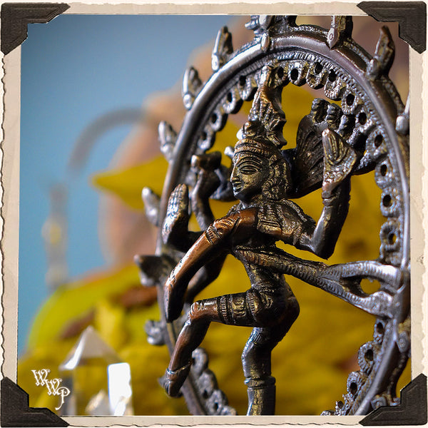 SHIVA NATRAJ ALTAR DECOR. Brass Statue for Spiritual Protection, Rebirth, Awakening & Movement.