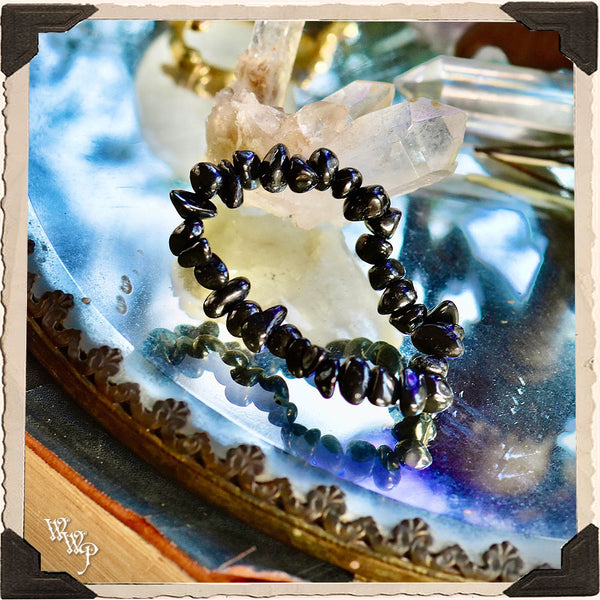 ANCIENT SHUNGITE BRACELET. Stone Nuggets For Shamanic Healing, Transformation & Earth Connection. White Witch Parlour