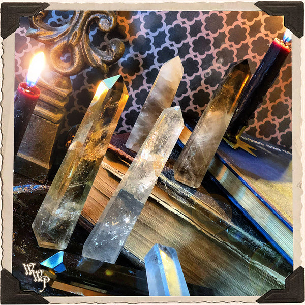 SMOKY QUARTZ OBELISK POINT CRYSTAL. For Protection, Banishing & Negativity. White Witch Parlour