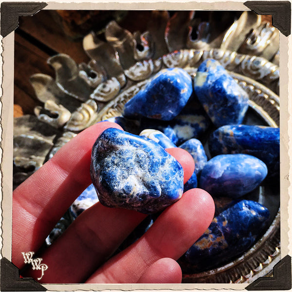 SODALITE TUMBLED CRYSTAL. For Self Expression & Artistic Freedom.