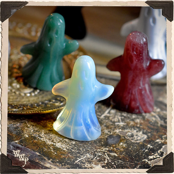 SPECTER CRYSTAL GHOST. Assorted. Crystal Totem For Energy Awareness, Spirit Contact & Samhain. White Witch Parlour