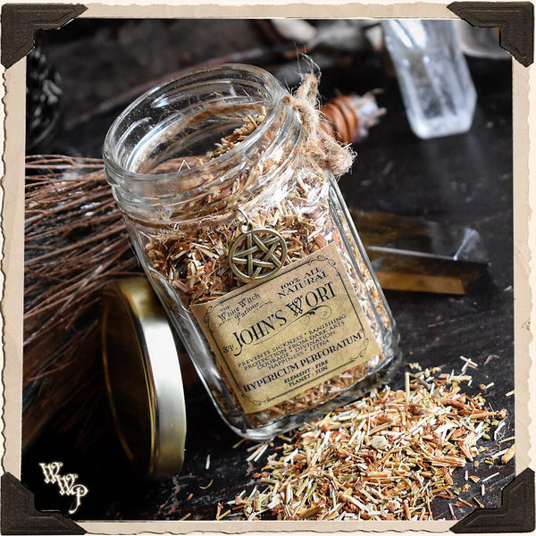 ST. JOHN'S WORT APOTHECARY. Dried Herbs. For Protection, Sun Energy, Depression & Happiness. White Witch Parlour