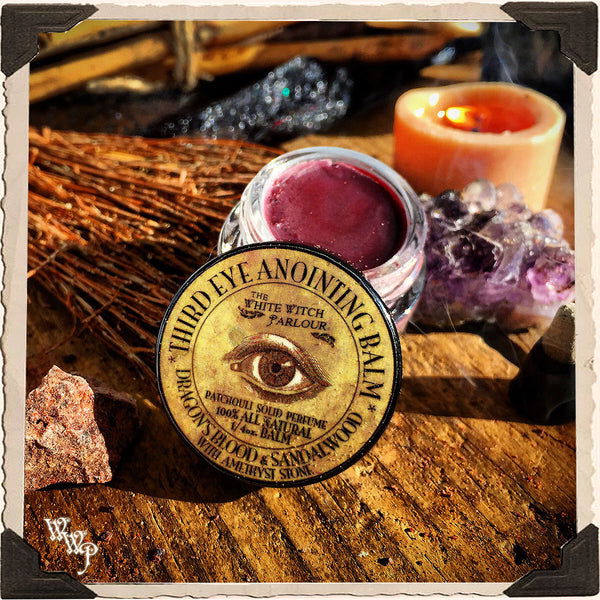Third Eye Anointing Balm. 1/4 oz. All Natural Solid Perfume. For Spiritual Awakening & Strengthened Manifestations. White Witch Parlour