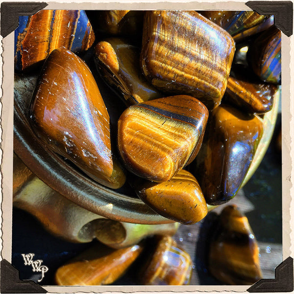 TIGER'S EYE TUMBLED CRYSTAL. For Courage, Stability & Protection. White Witch Parlour